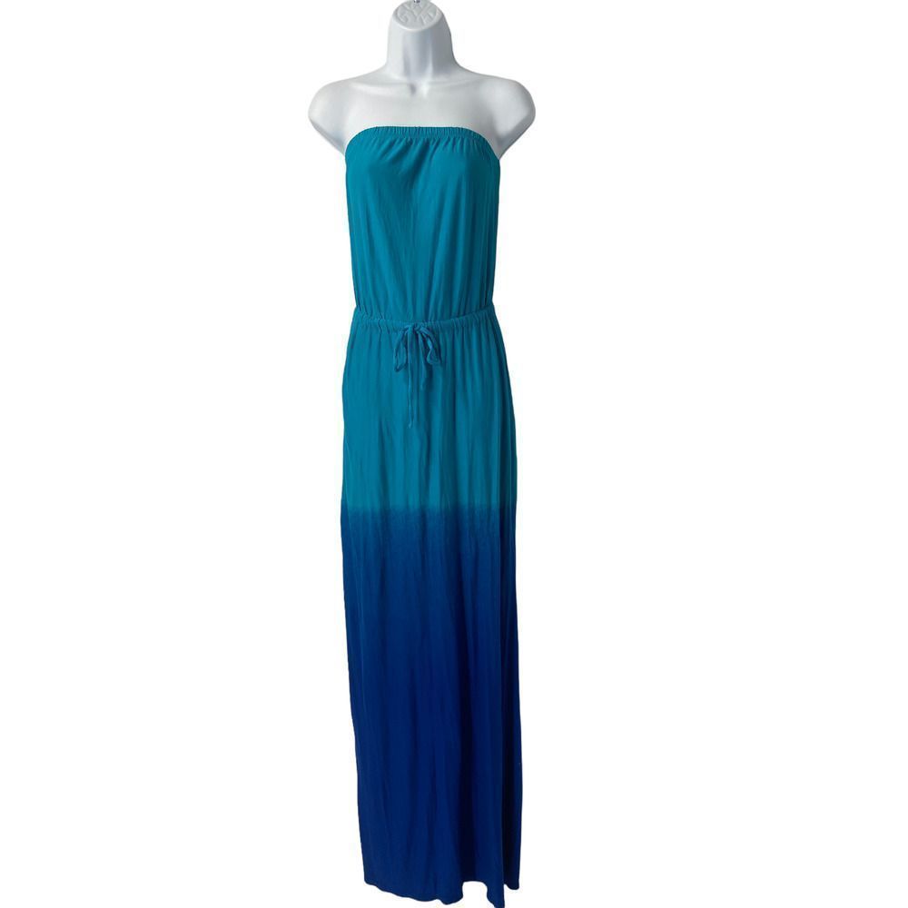 Old Navy Colorblock Tube‎ Top Dip Dye Maxi Dress S/P
